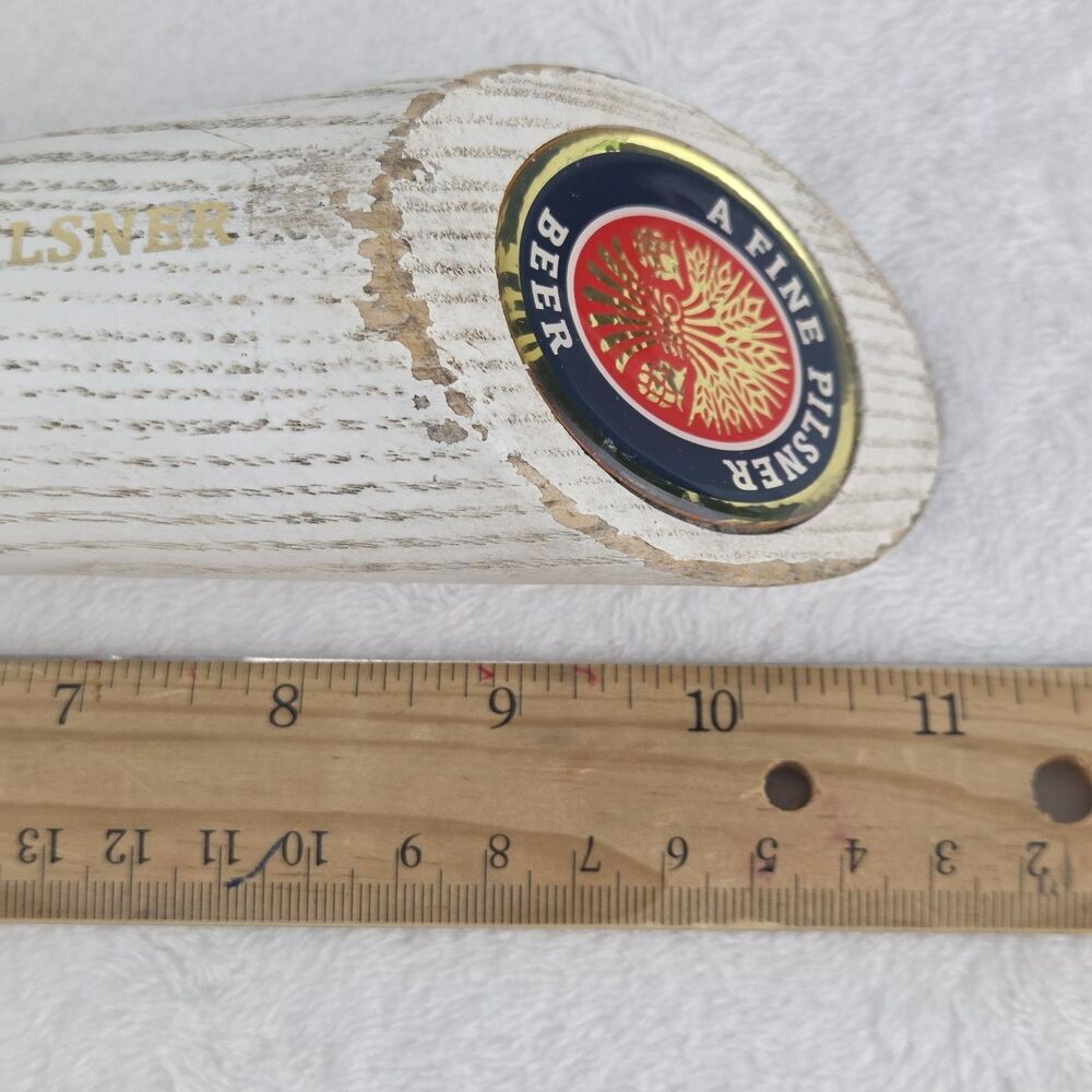 Vintage Miller Lite Original Pilsner Draft Beer Tap Handle White Wood - Picture 7 of 10
